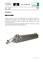 Предварительный просмотр 2 страницы Habasit PM-1056 General Manual Use And Maintenance