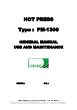 Preview for 1 page of Habasit PM-1306 General Manual