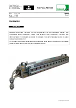 Preview for 2 page of Habasit PM-1306 General Manual