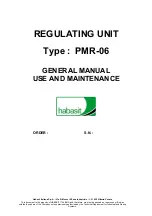 Habasit PMR-06 General Manual Use And Maintenance preview