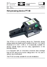 Preview for 1 page of Habasit PT-50 Operating Instructions Manual