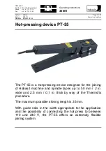 Habasit PT-55 Operating Instructions Manual preview