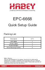 Habey EPC-6668 Quick Setup Manual предпросмотр