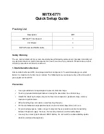 Preview for 1 page of Habey MITX-6771 Quick Setup Manual