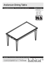 Preview for 1 page of Habitat Anderson Dining Table ANDE-DT-SS19-A Assembly Instructions