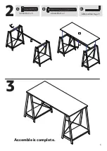 Preview for 7 page of Habitat Large Trestle Table Desk 616/9639 Assembly Instructions Manual