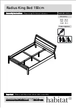 Preview for 1 page of Habitat Radius King Bed RADI-KB-SS15-A Assembly Instructions Manual