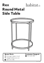 Preview for 1 page of Habitat Rex Round Metal Side Table Manual