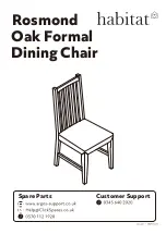 Preview for 1 page of Habitat Rosmond Oak Formal Dining Chair 941/2448 Quick Start Manual