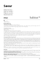 Habitat Saveur Manual preview