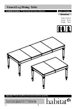 Habitat Turned Leg Dining Table AUST- ET-SS20-A Assembly Instructions Manual preview