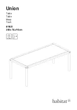 Предварительный просмотр 1 страницы Habitat Union 811821 Manual