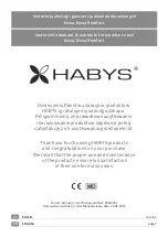 Предварительный просмотр 1 страницы HABYS Nova Instruction Manual & Warranty