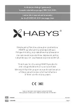 Preview for 1 page of HABYS PRESTIGE-REH Instruction Manual And Warranty