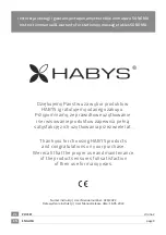 Предварительный просмотр 1 страницы HABYS SONOMA Instruction Manual