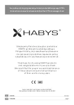 HABYS VITAL Instruction Manual And Warranty предпросмотр