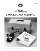 Preview for 1 page of Hach DR/850 Procedures Manual