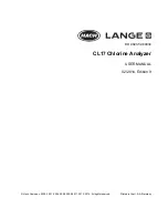 Preview for 1 page of Hach Lange CL17 User Manual