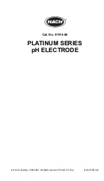 Hach PLATINUM Series Manual preview