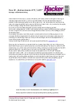 Hacker Motor Paramotor RTF Manual preview