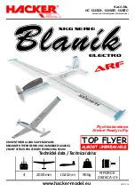Hacker Blanik Electro ARF SKG Series Manual preview
