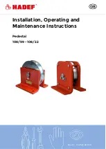 Preview for 1 page of HADEF 108/99 Installation, Operating And Maintenance Instructions For The Installer And The User