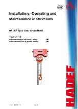 HADEF 21/12 Installation, Operating And Maintenance Instructions preview