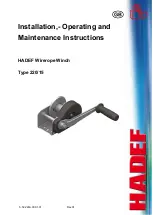 HADEF 220-15 Installation, Operating And Maintenance Instructions preview