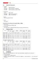 Preview for 8 page of HADEF 238/10 Installation, Operating And Maintenance Instructions