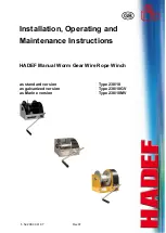 Preview for 1 page of HADEF 238/10MV Installation, Operating And Maintenance Instruction