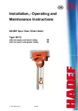 HADEF 24/12 Installation, Operating And Maintenance Instructions preview