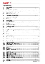 Предварительный просмотр 2 страницы HADEF 240/12 Installation, Operating And Maintenance Instruction