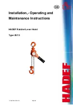 HADEF 25/13 Installation, Operating And Maintenance Instructions preview