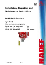 HADEF 29/06E series Installation, Operating And Maintenance Instructions preview