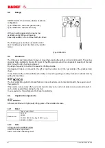 Предварительный просмотр 8 страницы HADEF 29/06ES Installation, Operating And Maintenance Instructions