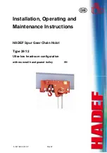 Preview for 1 page of HADEF 29/12 HH Installation, Operating And Maintenance Instructions