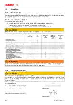 Preview for 16 page of HADEF 29/12 HH Installation, Operating And Maintenance Instructions