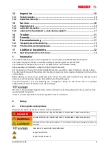 Preview for 3 page of HADEF 320/01 Installation, Operating And Maintenance Instructions For The Installer And The User