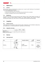 Preview for 10 page of HADEF 320/01 Installation, Operating And Maintenance Instructions For The Installer And The User