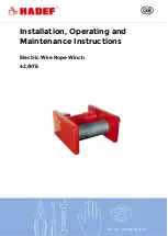 HADEF 42/87E Installation, Operating And Maintenance Instruction preview