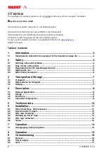 Предварительный просмотр 2 страницы HADEF 43/86E-Liftboy Installation, Operating And Maintenance Instructions