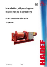 HADEF 45/10E Installation, Operating And Maintenance Instructions предпросмотр