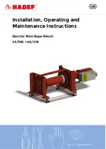 HADEF 46/21E Installation, Operating And Maintenance Instruction preview