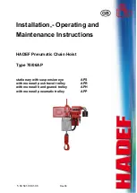 HADEF 70/06AP Installation, Operating And Maintenance Instructions preview