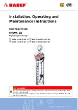 Preview for 1 page of HADEF 9/12VA-EX Installation, Operating And Maintenance Instruction