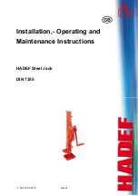 HADEF DIN 7355 Installation, Operating And Maintenance Instructions preview