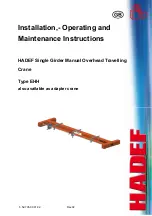 HADEF EHH Installation, Operating And Maintenance Instructions For The Installer And The User preview