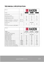 Preview for 27 page of Haden HES50W Instruction Manual