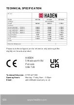 Preview for 28 page of Haden HES50W Instruction Manual