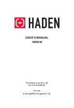 Предварительный просмотр 1 страницы Haden HR50W User Manual